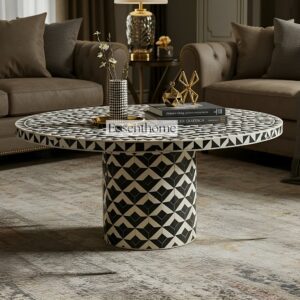 Handmade Bone Inlay Coffee Table Center Table