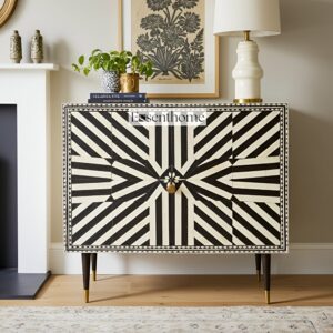 Black Bone Inlay Dresser - Essenthome