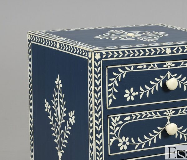 Blue Bone Inlay Bedside Table - Image 2