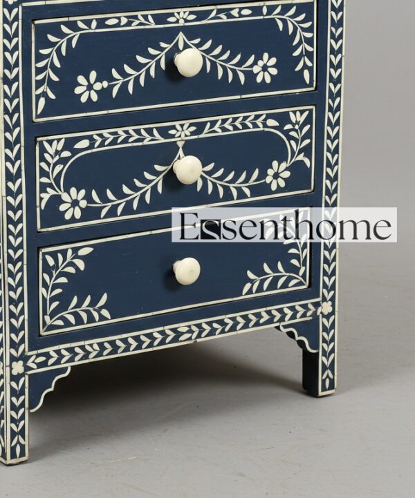 Blue Bone Inlay Bedside Table - Image 5