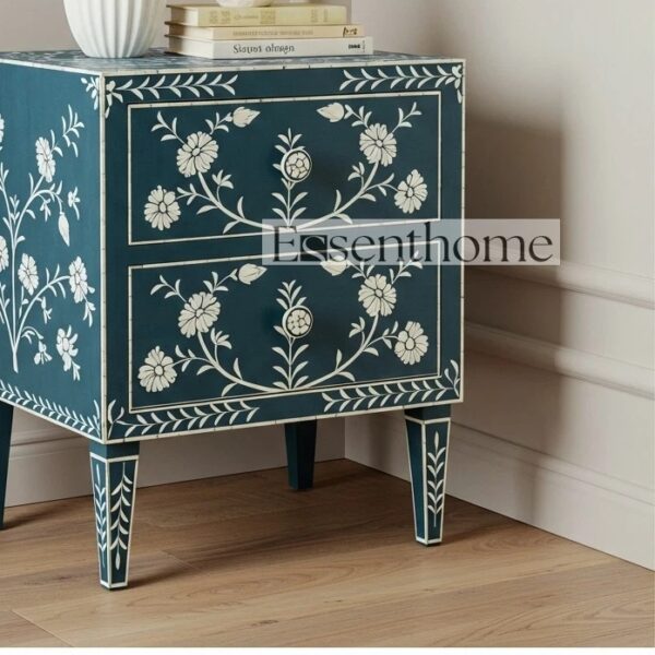 Rajasthani Bone Inlay Nightstand - Image 5