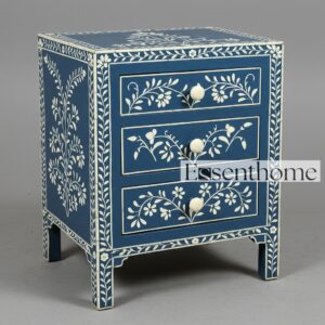 Black Bone Inlay small bedside table