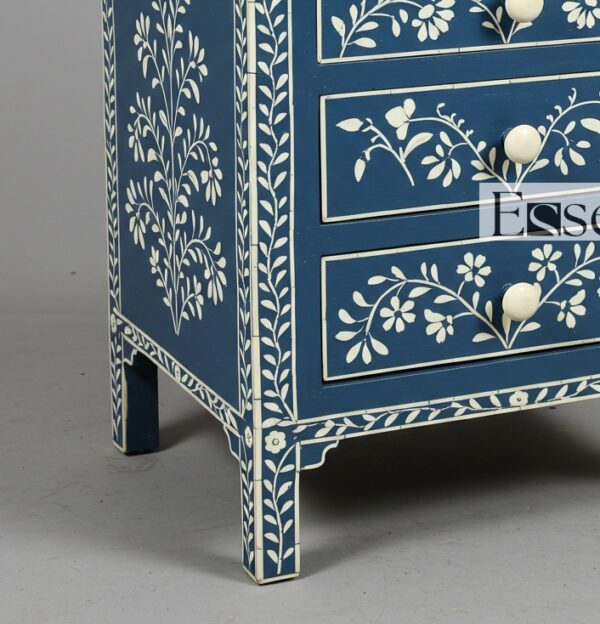 Black Bone Inlay small bedside table - Image 3