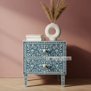 2 Drawer inlay bedside table