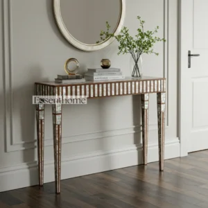 Mother of Pearl Inlay Console Table ? Handmade Narrow Entryway Table by Essenthome