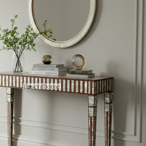 Mother of Pearl Inlay Console Table ? Handmade Narrow Entryway Table by Essenthome - Image 10