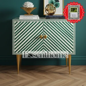 Essenthome Handmade Bone Inlay Sideboard Cabinet ? Elegant Storage Buffet with Free Photo Frame