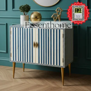 Essenthome Handmade Bone Inlay Sideboard Cabinet ? Elegant Storage Buffet with Free Photo Frame
