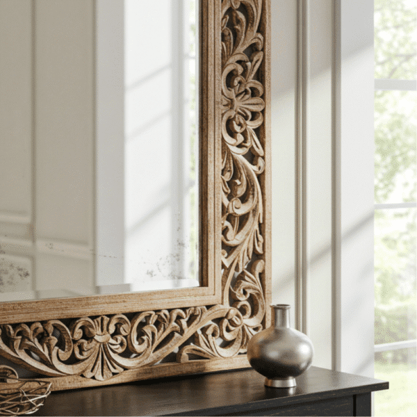 Essenthome Handcrafted wooden wall mirror - Image 6