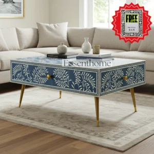 Essenthome Luxury Blue Bone Coffee Table