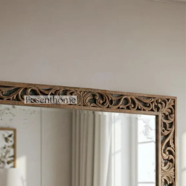 Decorative wooden wall mirror - Image 3