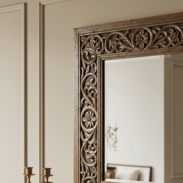 Essenthome Rustic Wooden Handcrafted wooden mirror - Image 6