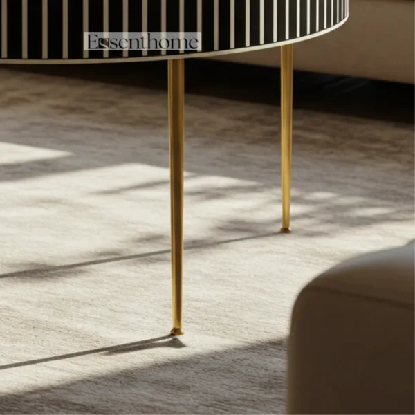 Handcrafted Bone Inlay Coffee Table - Image 4
