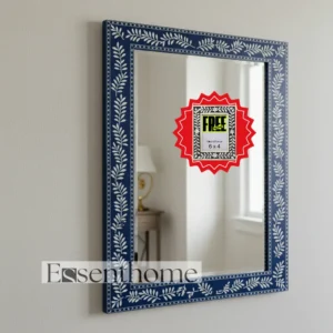 Handmade Bone Inlay Blue wall mirror
