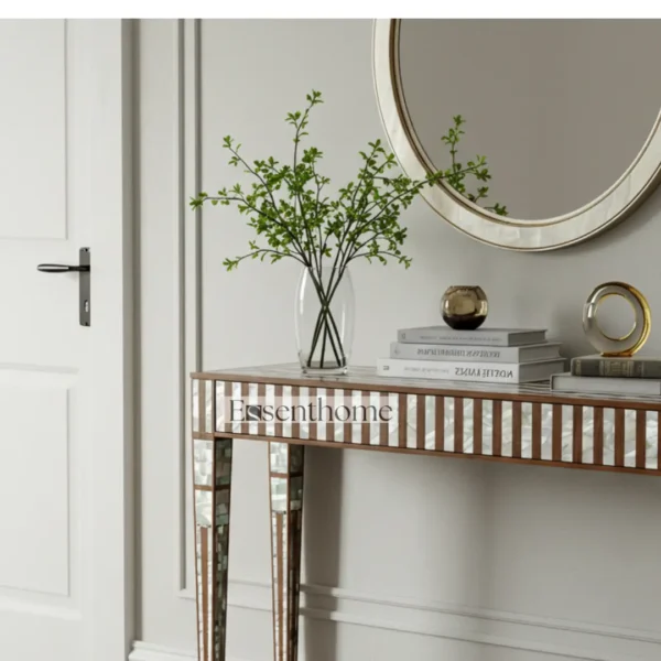 Mother of Pearl Inlay Console Table ? Handmade Narrow Entryway Table by Essenthome - Image 7