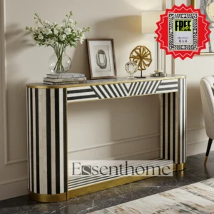 Handmade Bone Inlay Accent console table