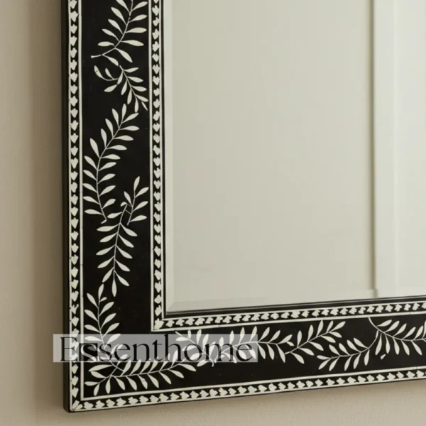Essenthome Handmade Bone Inlay Mirror ? Elegant Floral Leaf Wall D?cor - Image 5