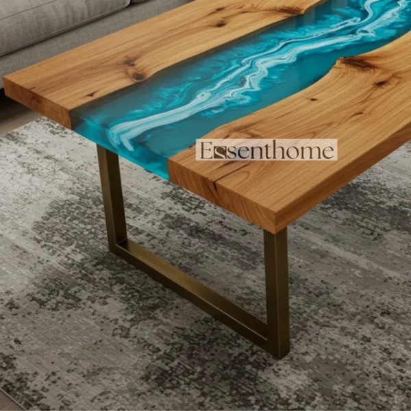 Brown Oval Coffee Table – Elegant Wooden Furniture - Image 3