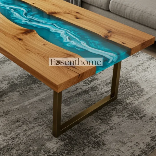 Brown Oval Coffee Table – Elegant Wooden Furniture - Image 5