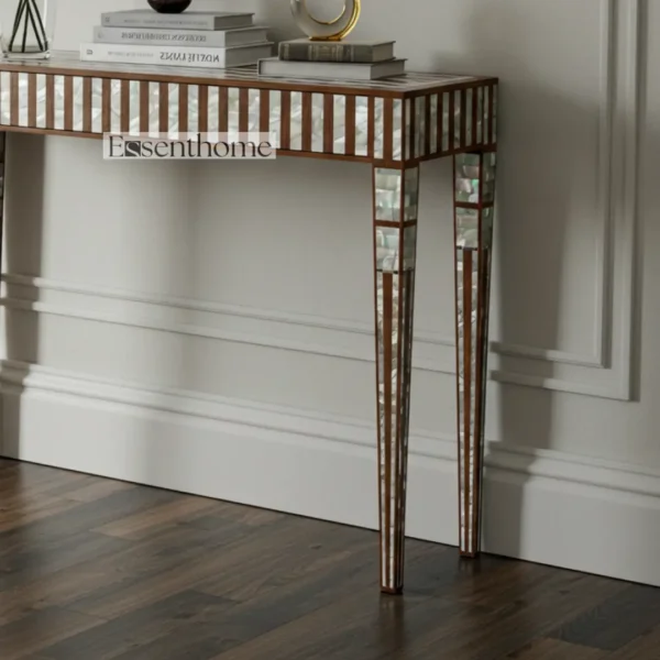 Mother of Pearl Inlay Console Table ? Handmade Narrow Entryway Table by Essenthome - Image 9