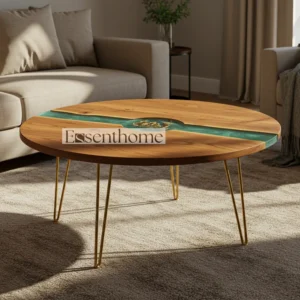 Brown Oval Wooden Coffee Table ? Stylish Accent for Modern & Traditional Homes