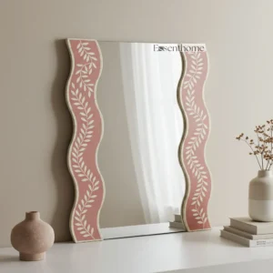Pink bone inlay mirror – Elegant Bone Inlay Accent