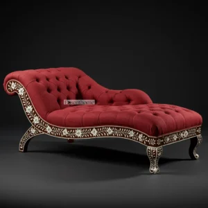 Red Bone Inlay Chaise Lounge by Essenthome