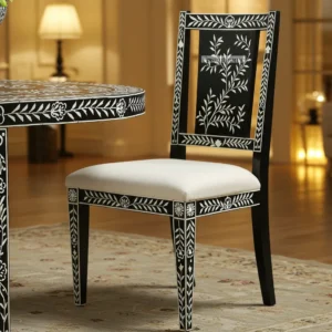 Handcrafted Bone Inlay Dining Chair by Essenthome