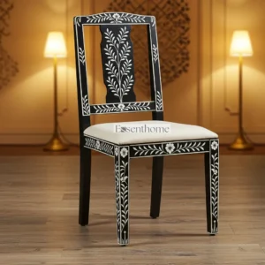 Black & White Bone Inlay Dining Chair - Flolar