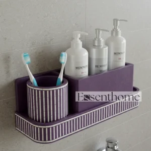 Bone Inlay Bathroom Wall Storage Shelf - Purple