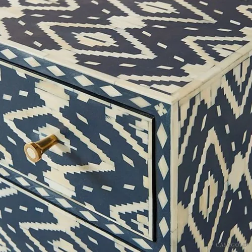 Bone Inlay Cabinets with Unexpected Patterns Bone Inlay Cabinets with Unexpected Patterns
