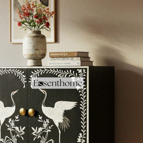Bone Inlay Cabinets with Unexpected Patterns Bone Inlay Cabinets with Unexpected Patterns